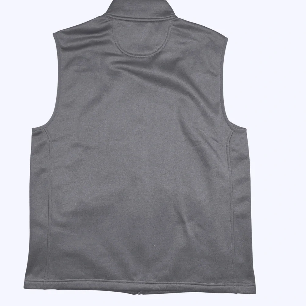 IZOD Advantage Performance Mens Vest Large Blue Full Zip Natural Stretch Pockets